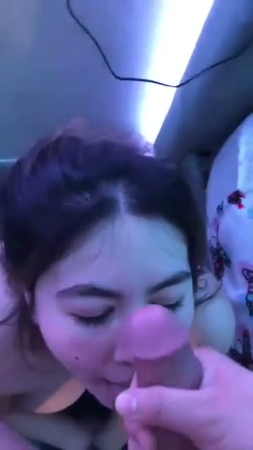 Asian Gets Big Facial Across Her Forehead